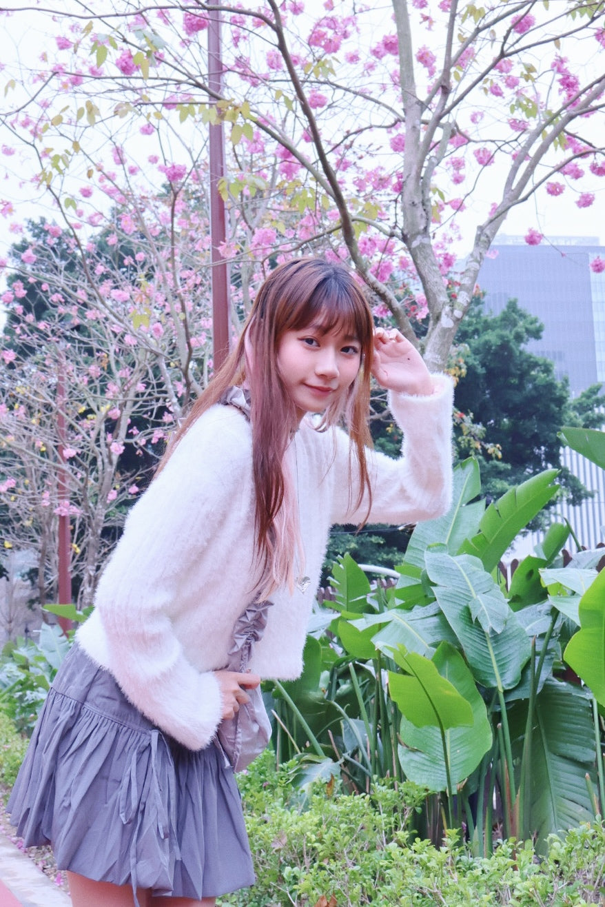軟滑彈性薄毛毛上衣 T00073