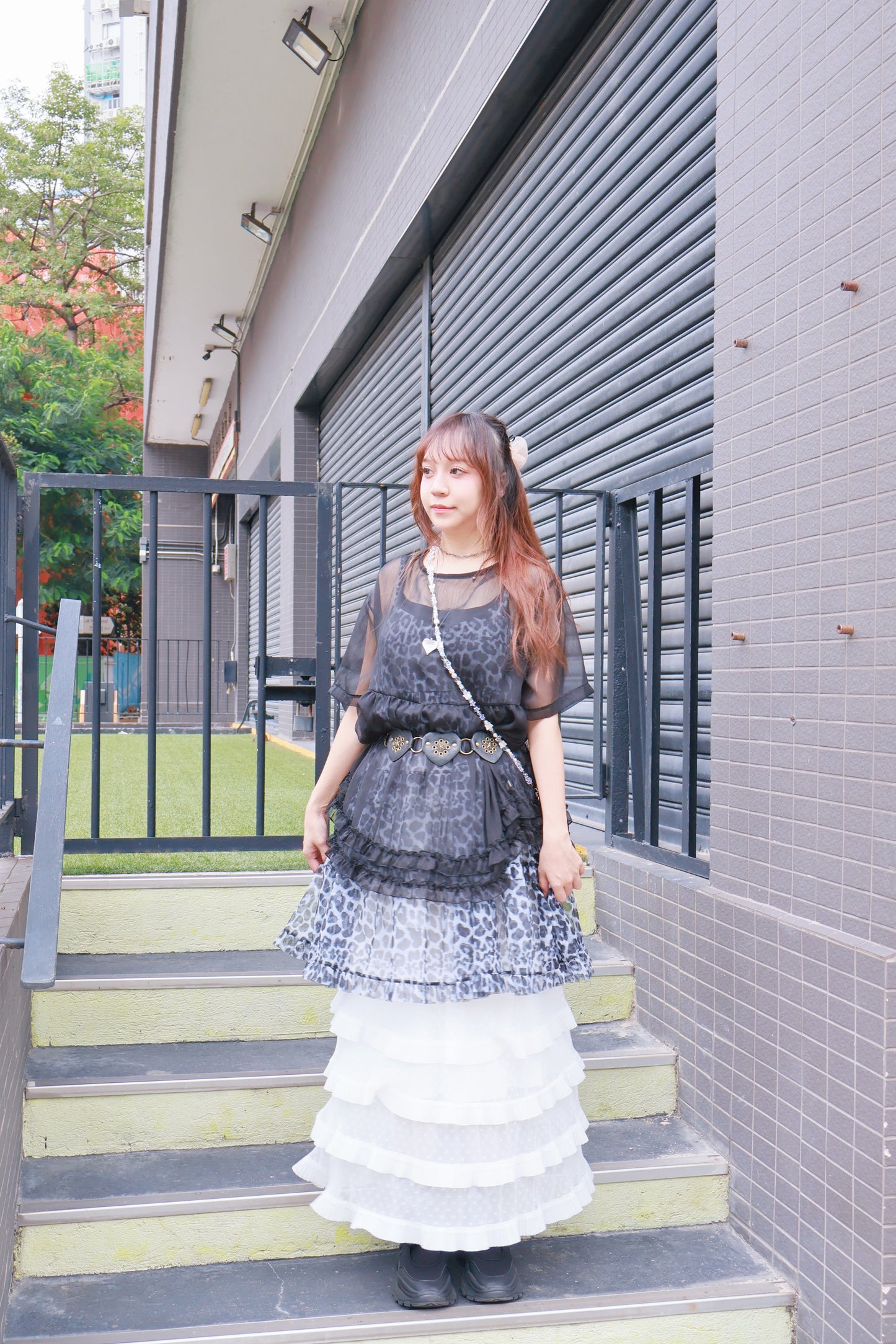 霧感薄透Ruffle TOP T00132