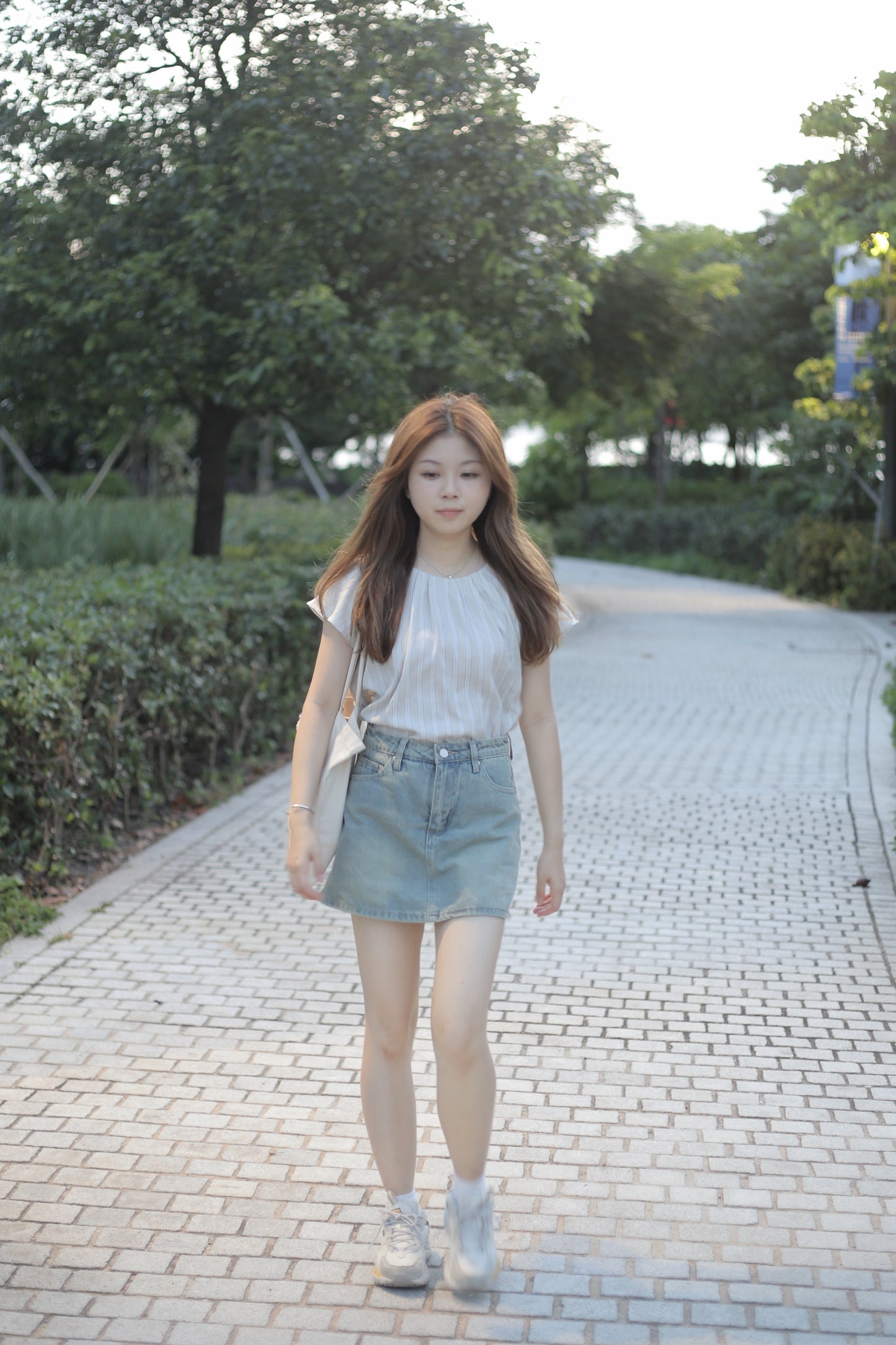 T00009 麻質飛飛袖間條T