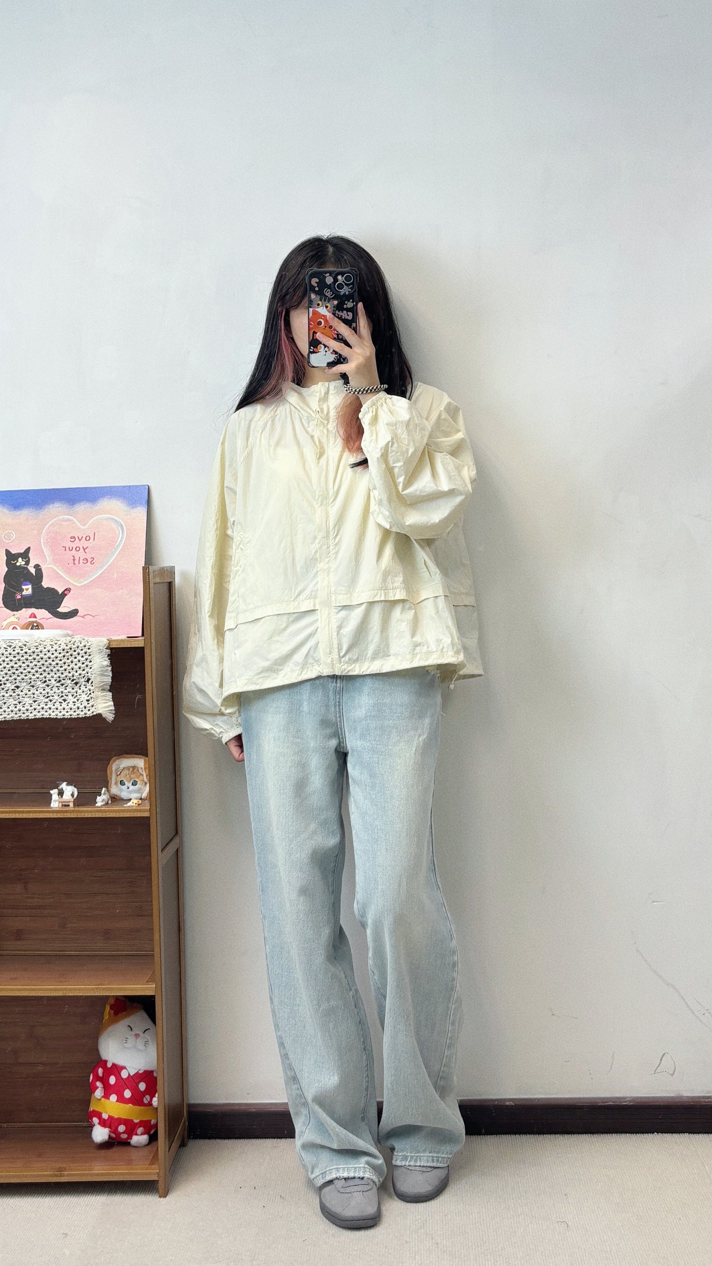 超軟熟直筒牛仔褲 S00045