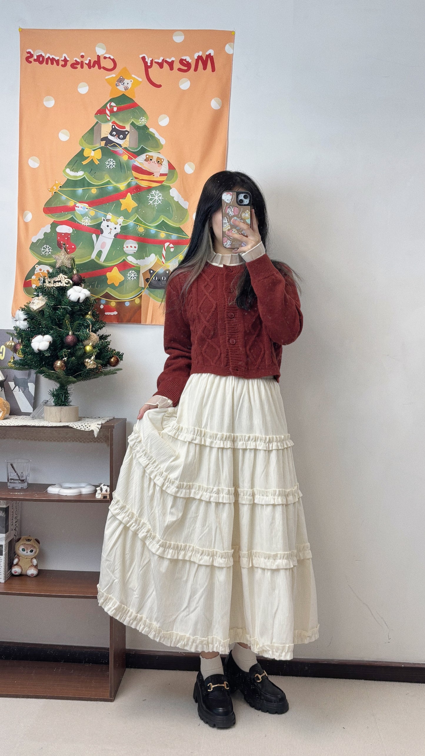 挺身舒服lace邊針織打底 T00057
