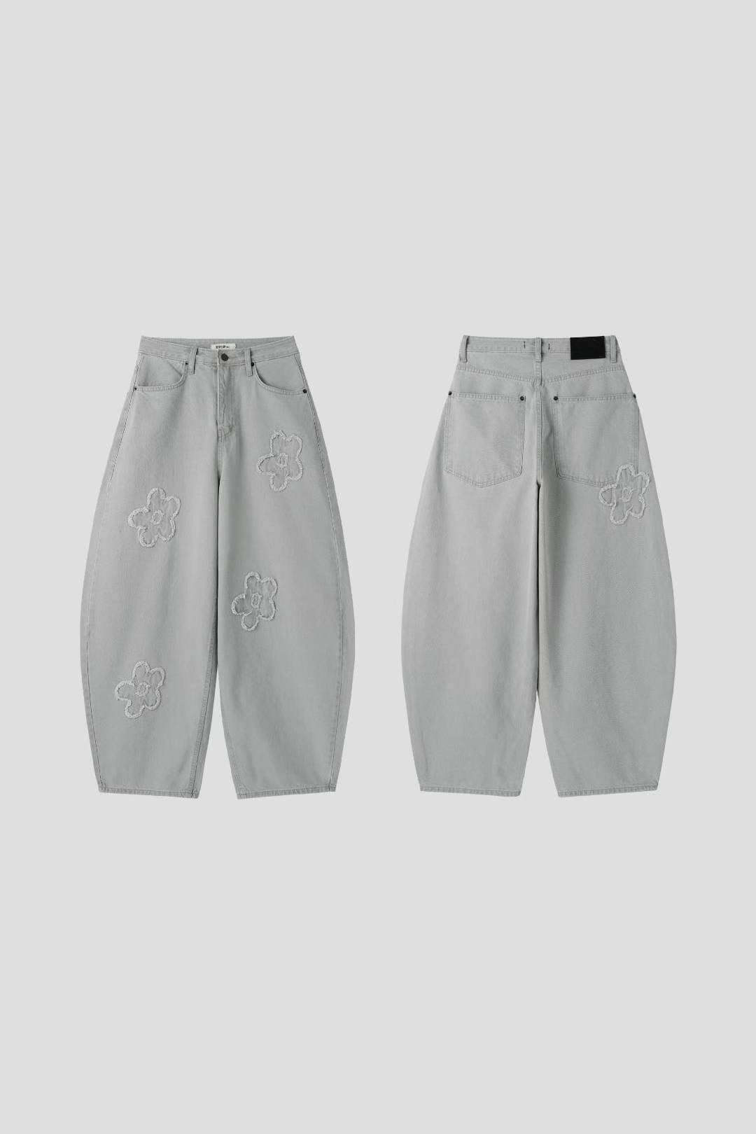 立體花花彎刀褲 S00111