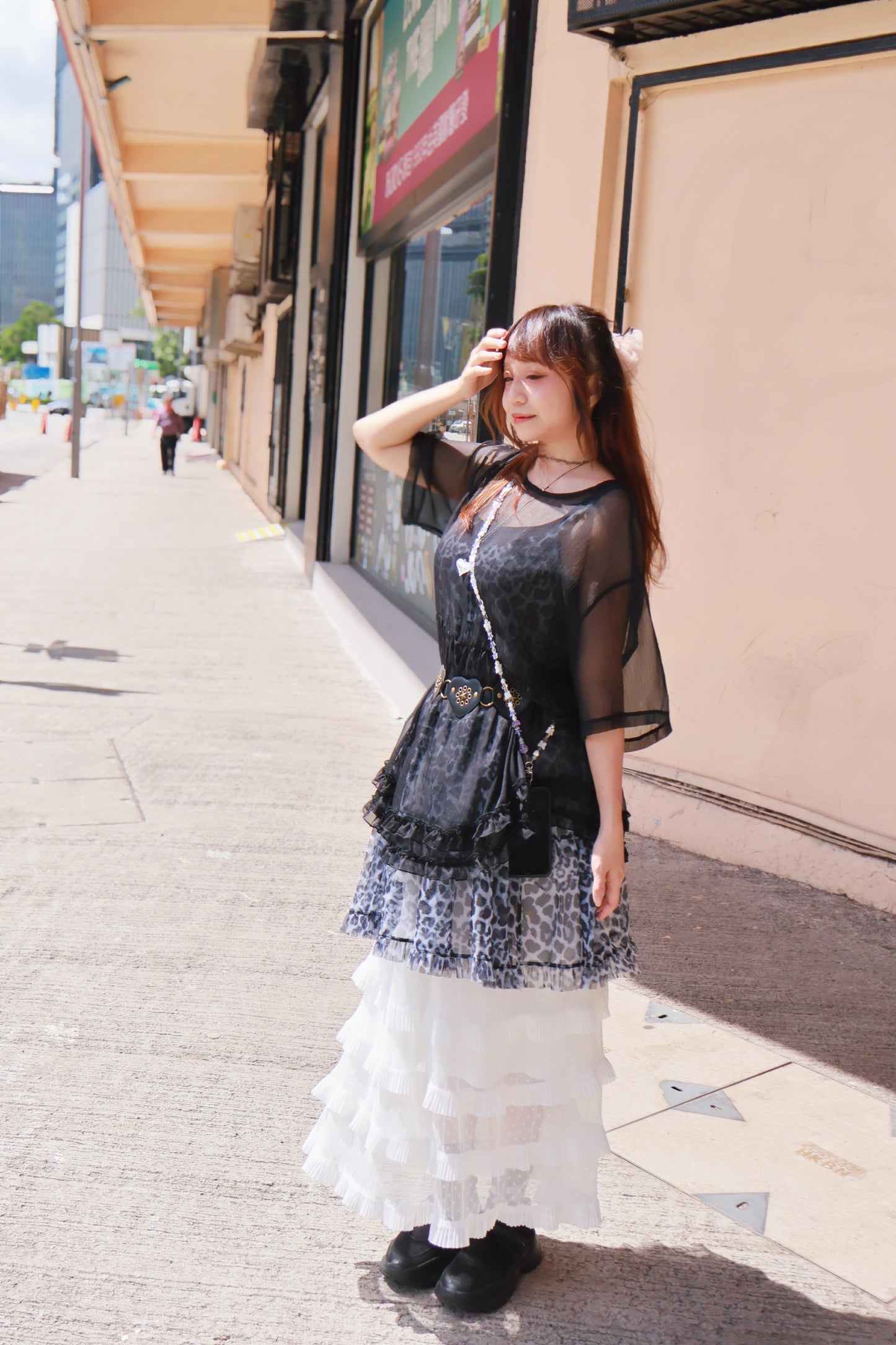 霧感薄透Ruffle TOP T00132