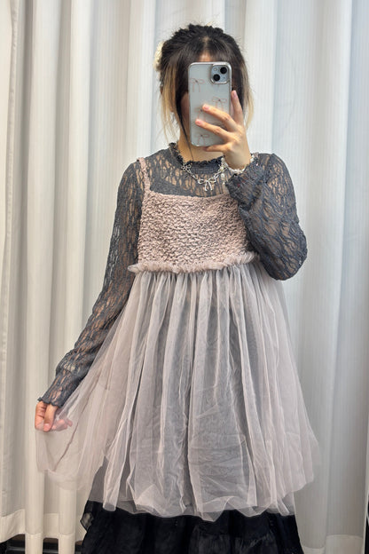 彈性親膚lace top T00209