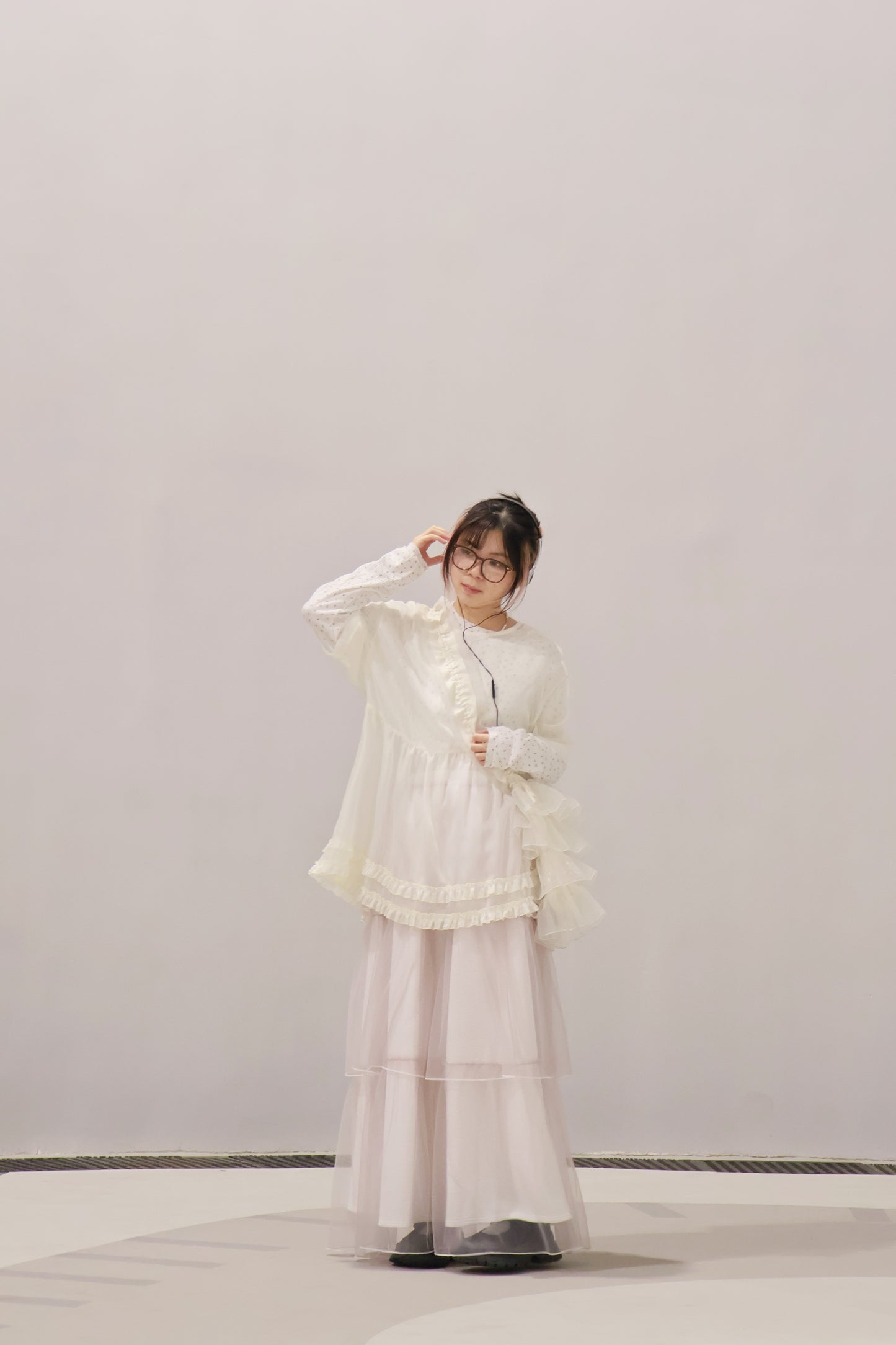 霧感薄透Ruffle TOP T00132