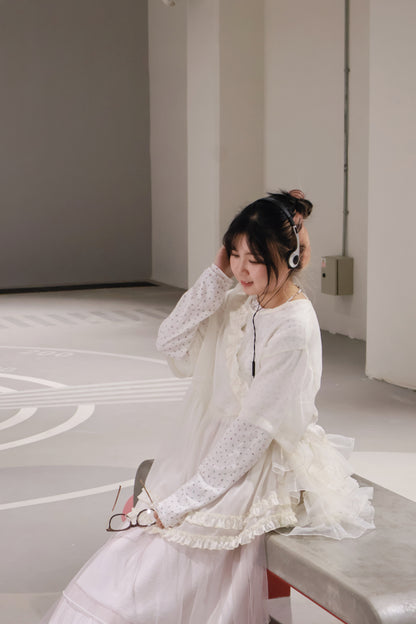霧感薄透Ruffle TOP T00132