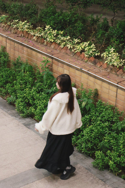 娃娃領毛毛外套 C00047