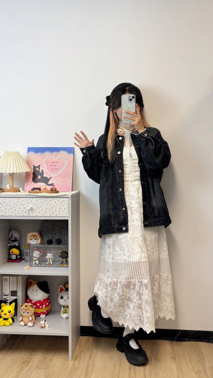 over size牛仔外套 C00035