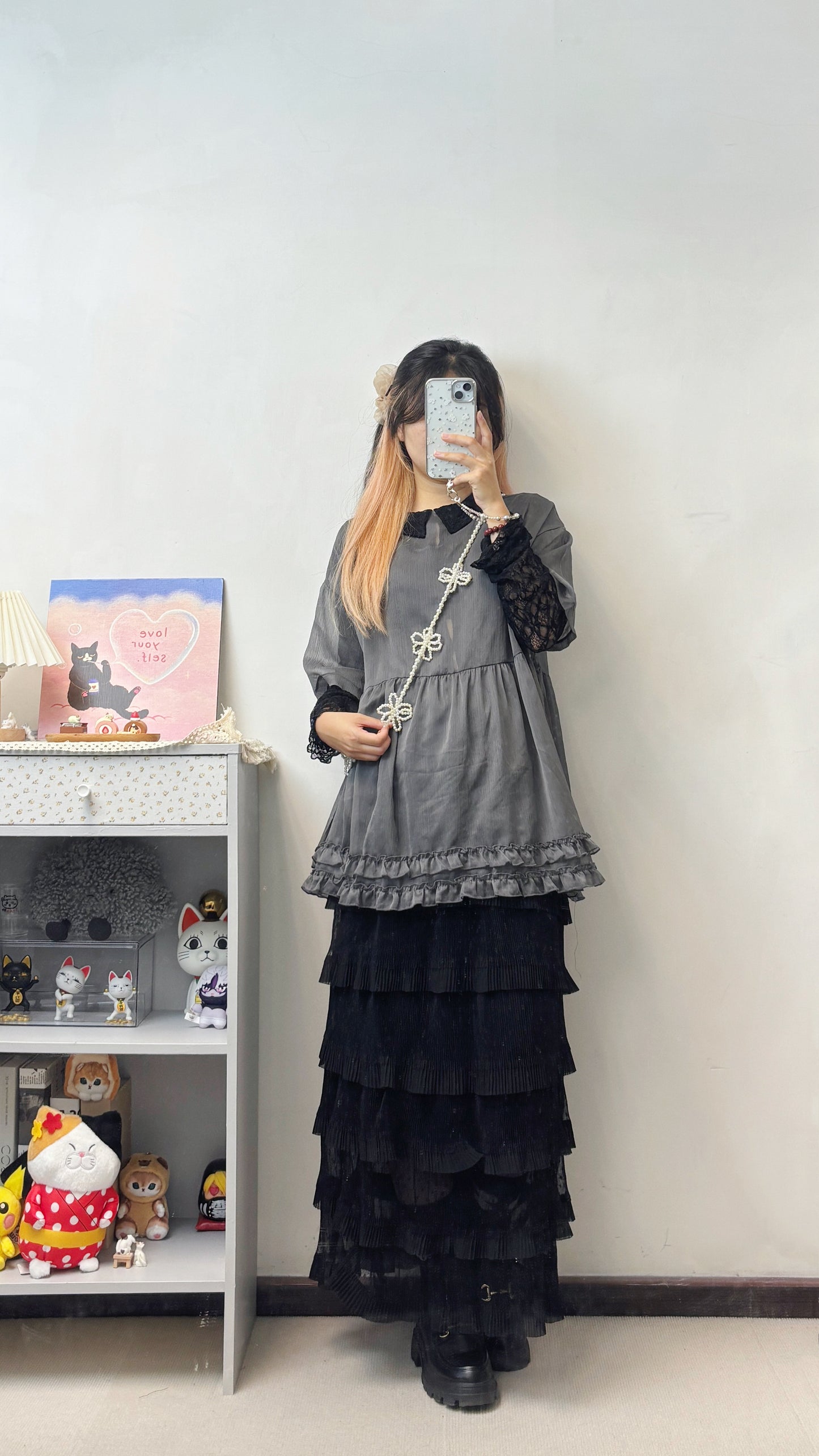 紙片人lace恤衫￼T00144