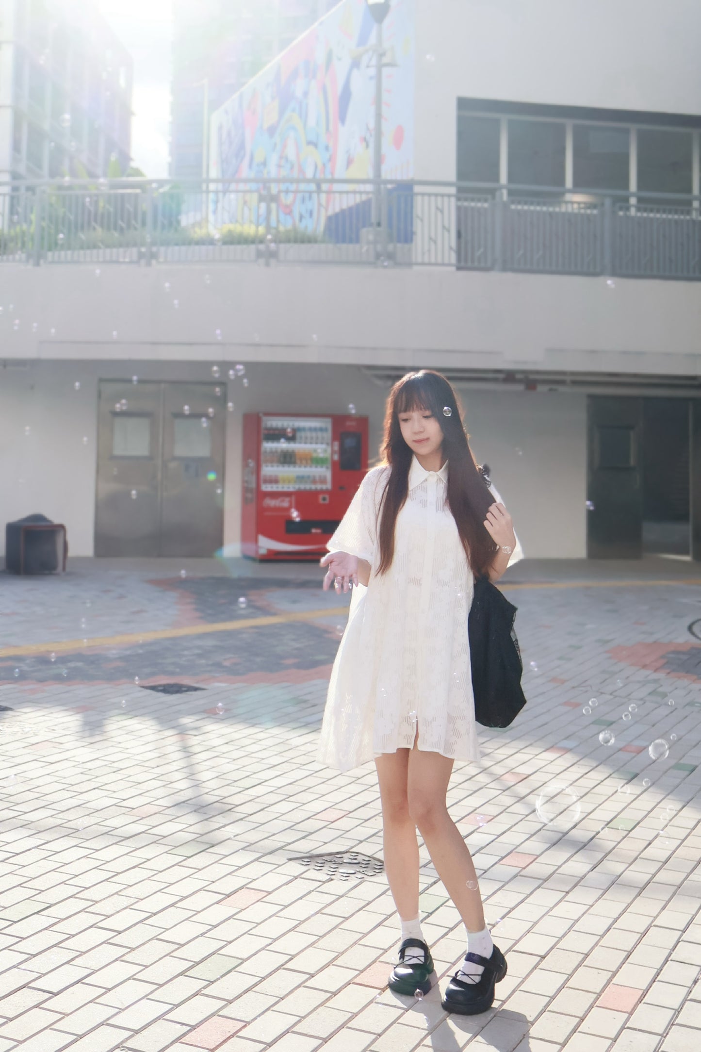 over size恤衫裙暗花版（有袋㗎）