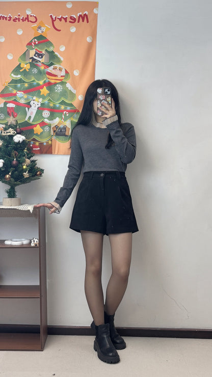 挺身舒服lace邊針織打底 T00057