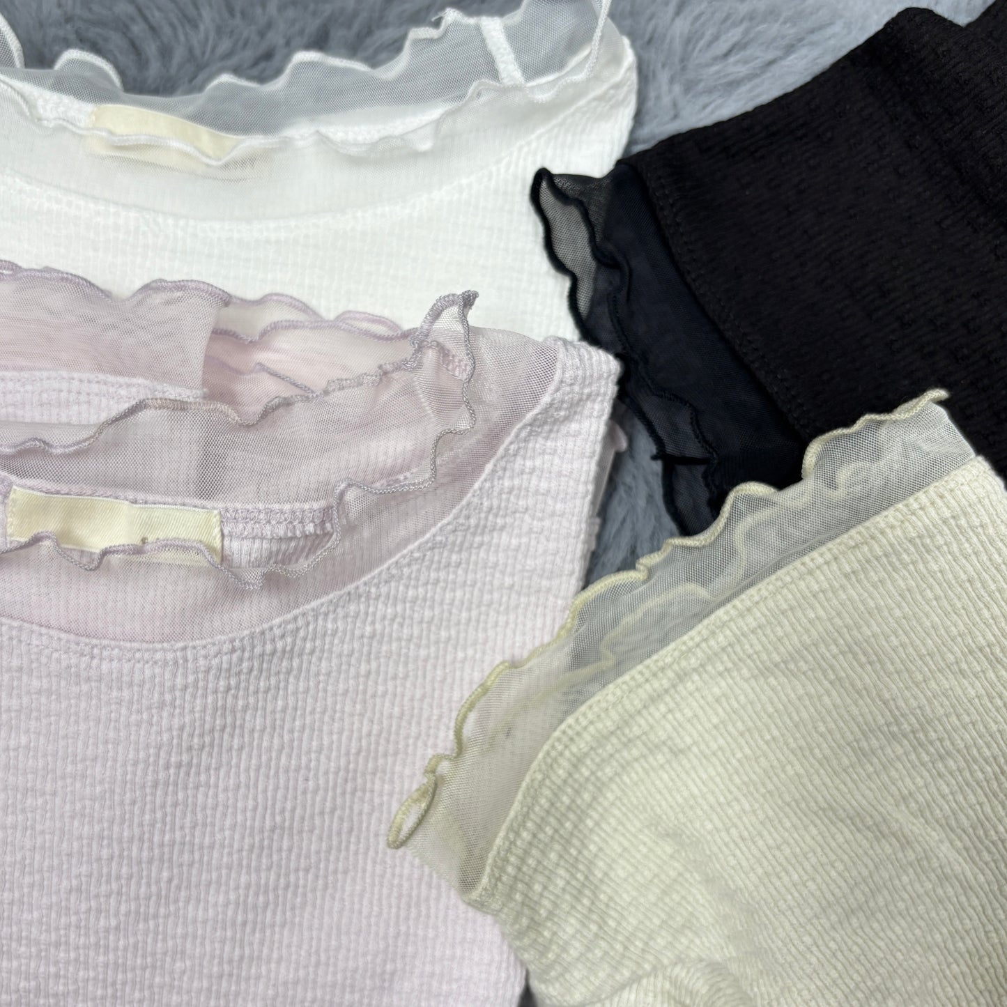 點點棉拼紗短袖T T00228