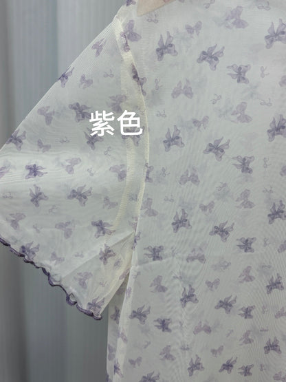薄透蝴蝶結T T00244