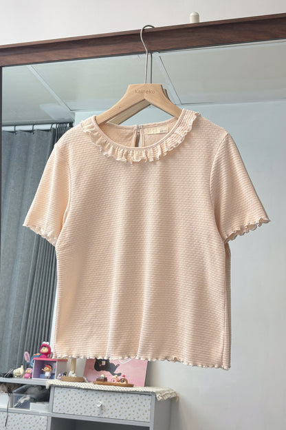 點點棉花邊領短T T00126