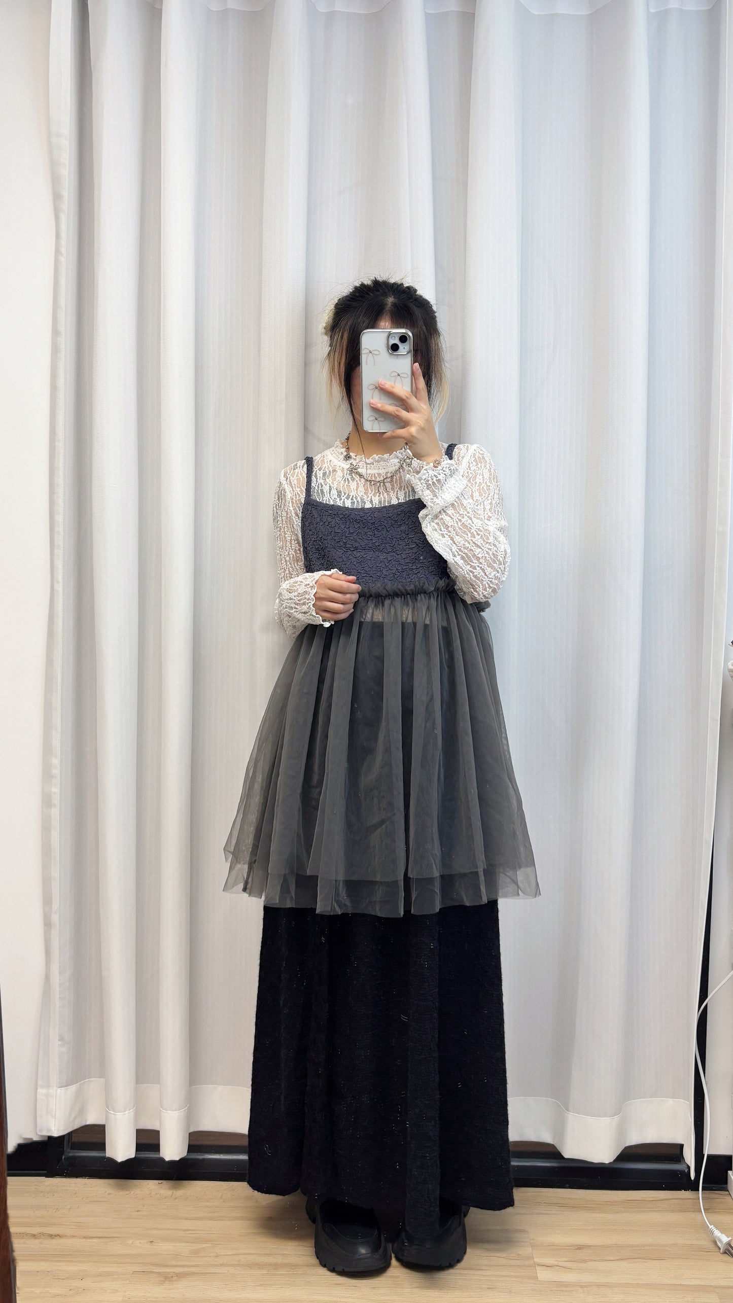 彈性親膚lace top T00209