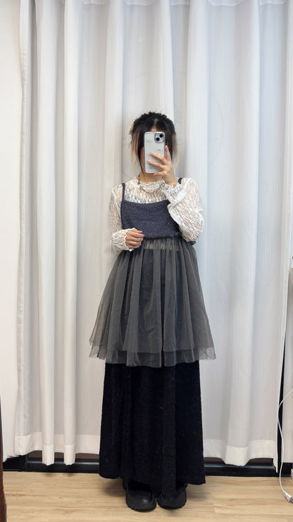 彈性親膚lace top T00209