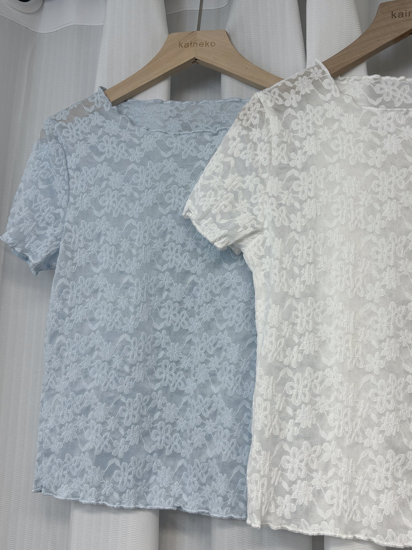 lace花花卷邊TOP T00246