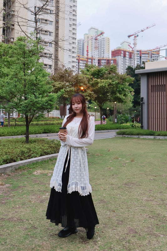 花花lace背心綁帶外搭 S00059