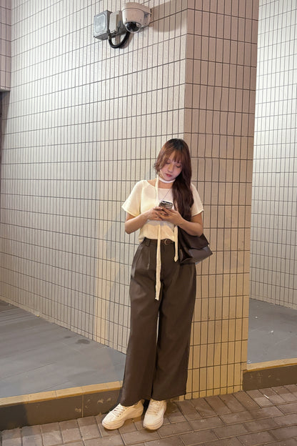 挺身高質闊腳西褲 S00032