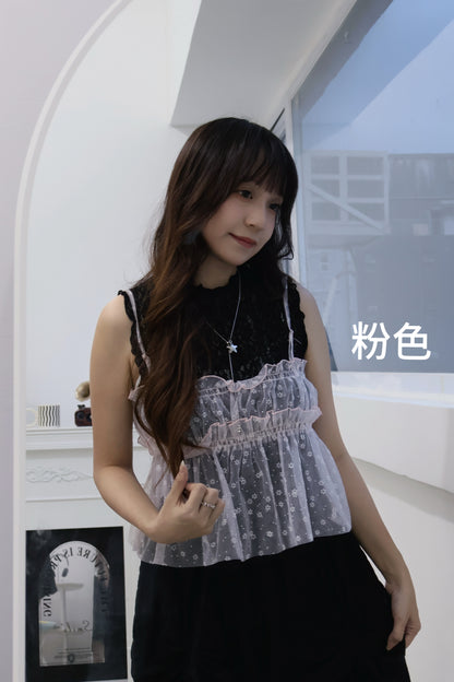 透明感細花短外搭