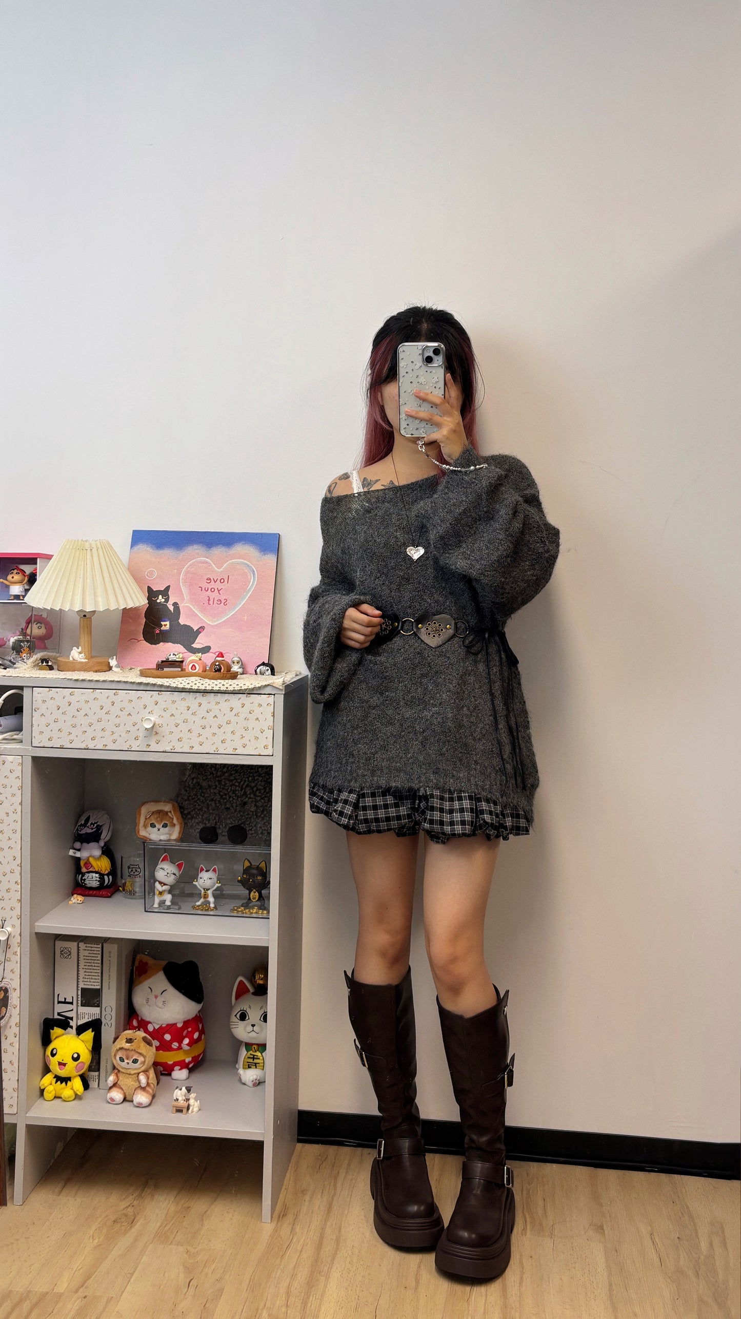 斜膊oversize針織 T00164