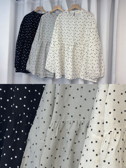 碎花泡泡袖TOP T00194