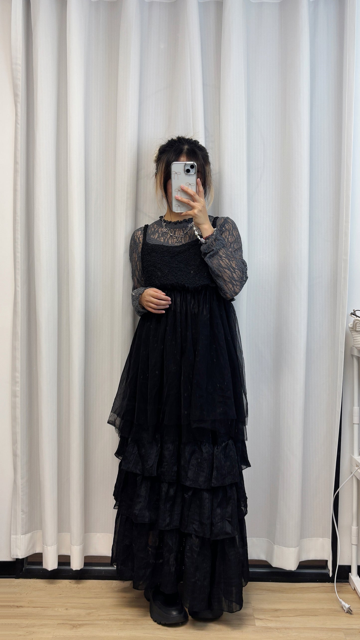 彈性親膚lace top T00209
