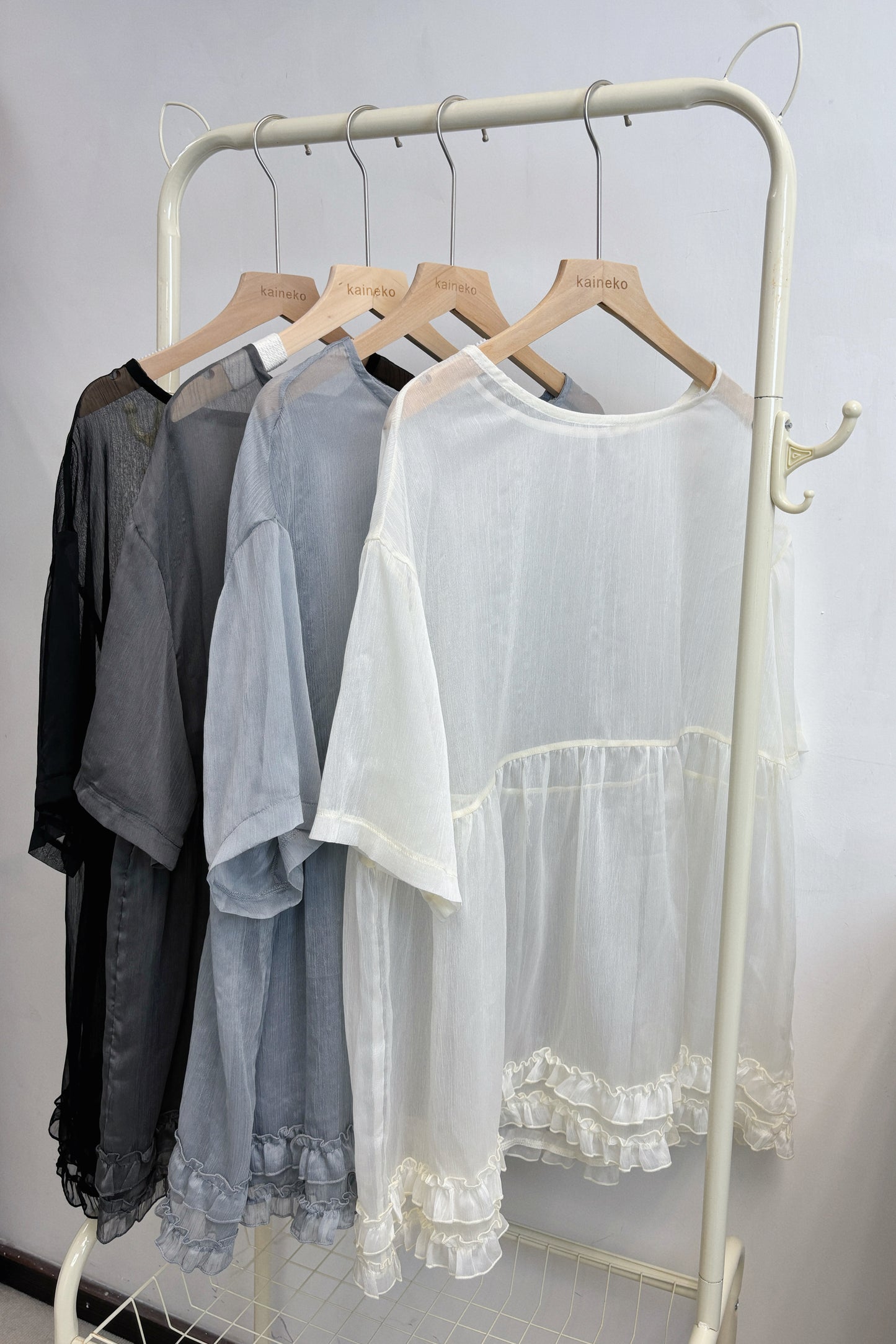 霧感薄透Ruffle TOP T00132