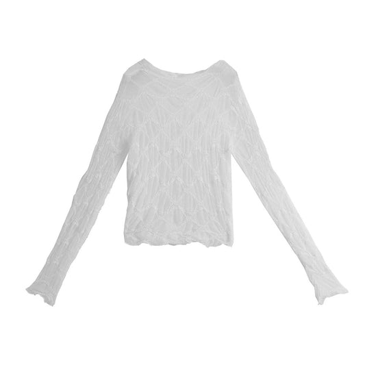 格紋lace打底 T00137