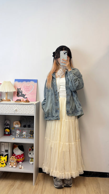 over size牛仔外套 C00035
