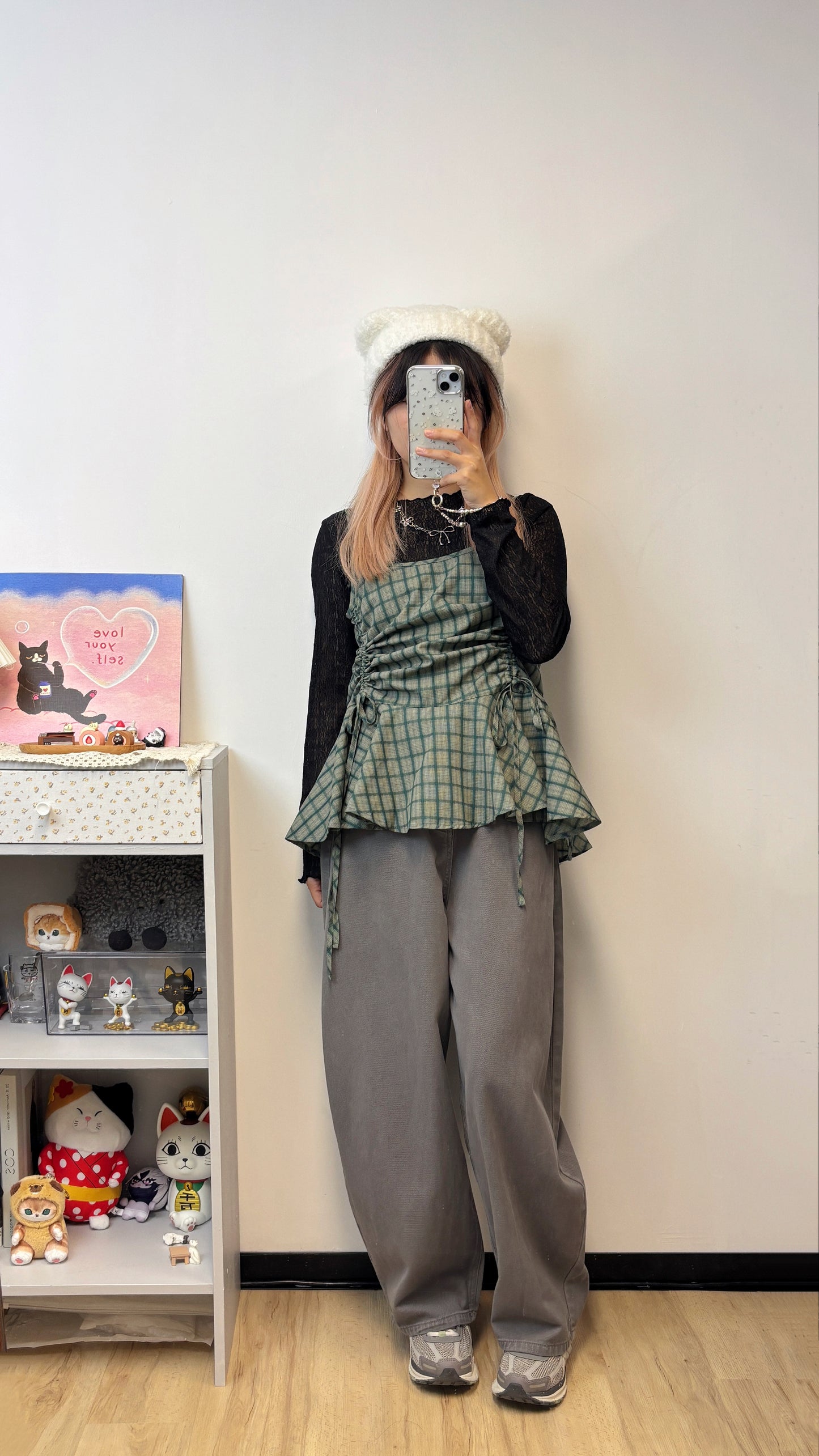 細暗花laceTop T00170