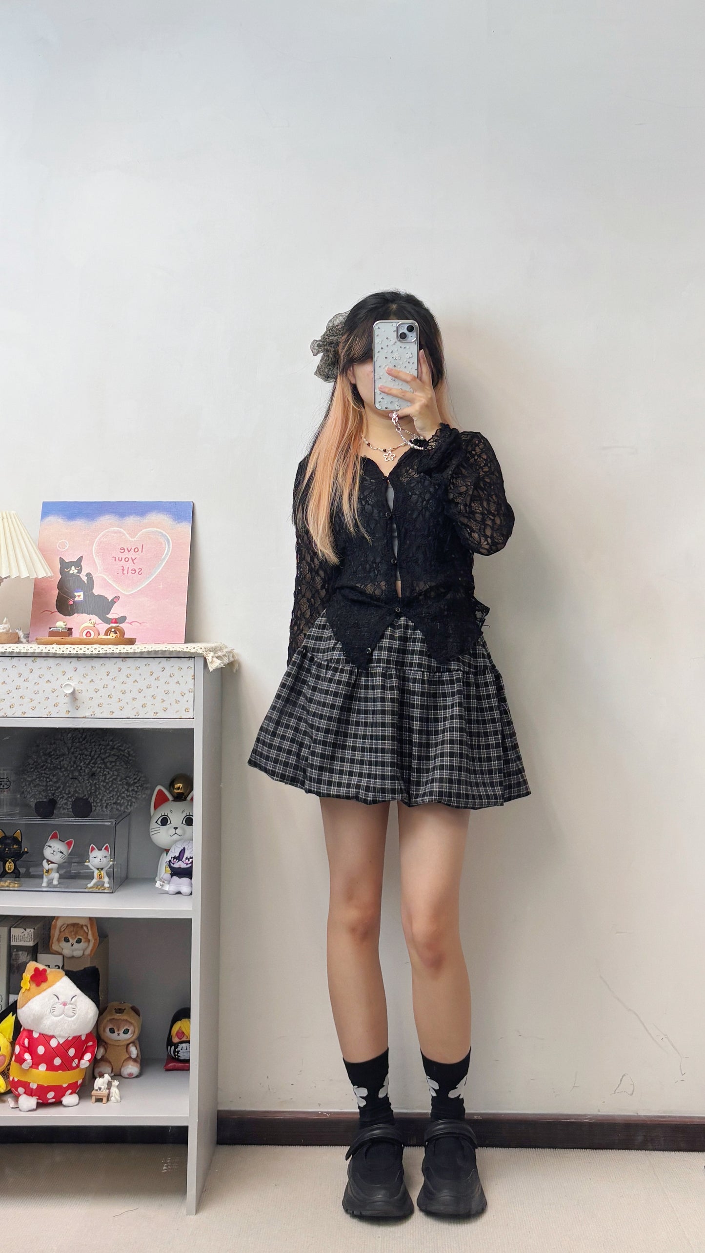 紙片人lace恤衫￼T00144