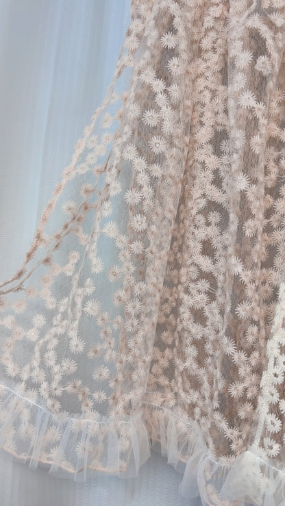 刺繡滿天星側開外搭