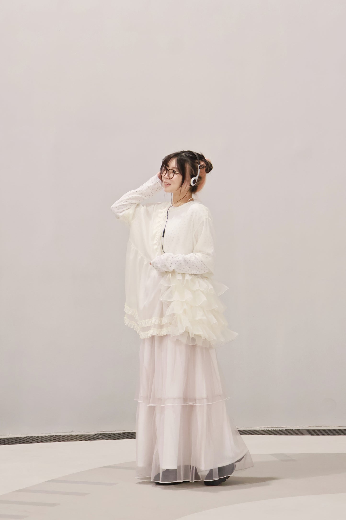 霧感薄透Ruffle TOP T00132