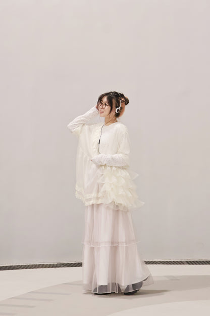 霧感薄透Ruffle TOP T00132