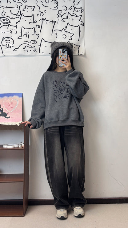 卡通衛衣（薄親膚絨毛）T00065