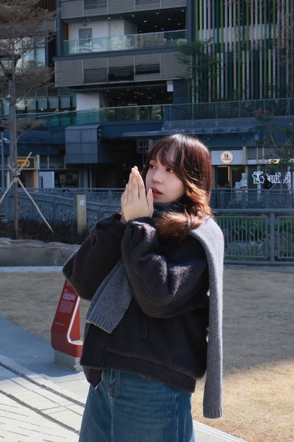 厚實毛毛內層羽絨外套