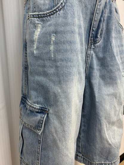 牛仔中褲 S00189