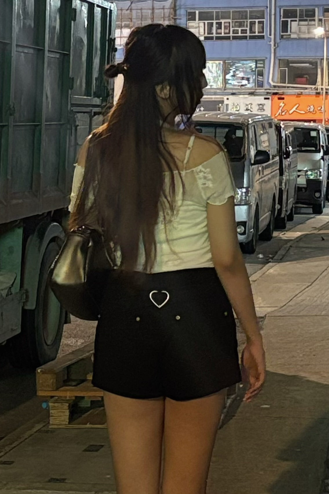 心心扣短褲