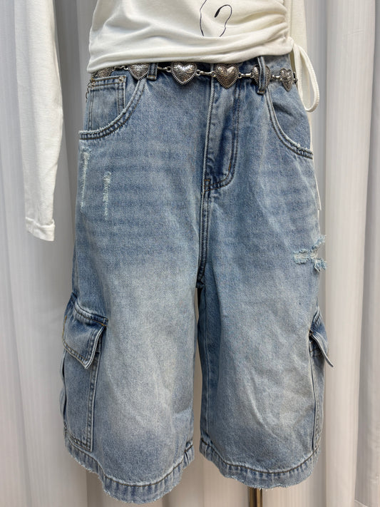 牛仔中褲 S00189