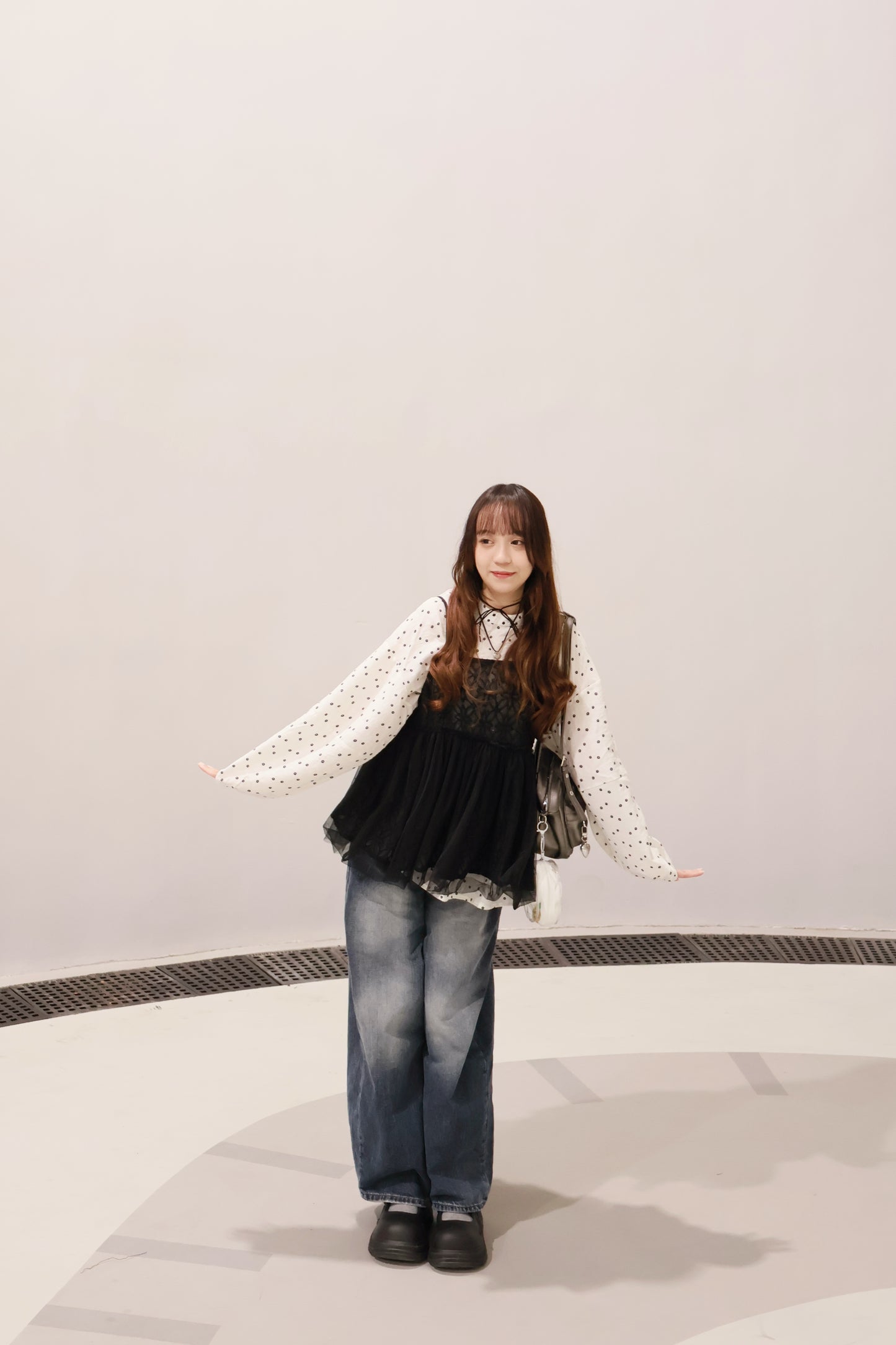 碎花泡泡袖TOP T00194