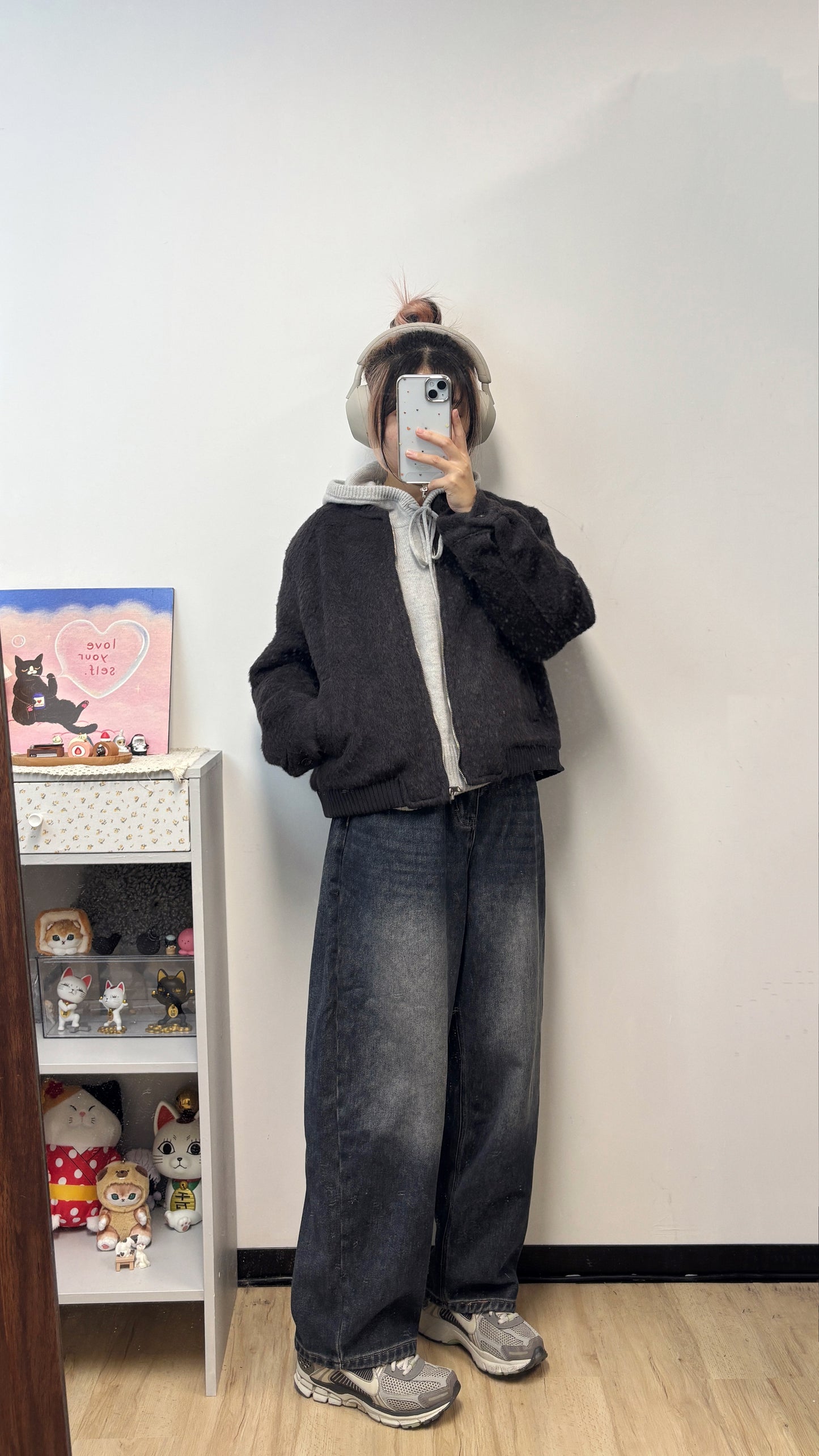 厚實毛毛內層羽絨外套