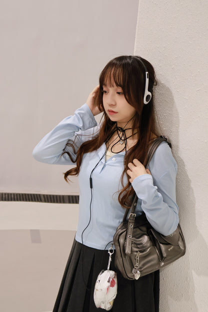軟滑輕薄鈕扣TOP T00191