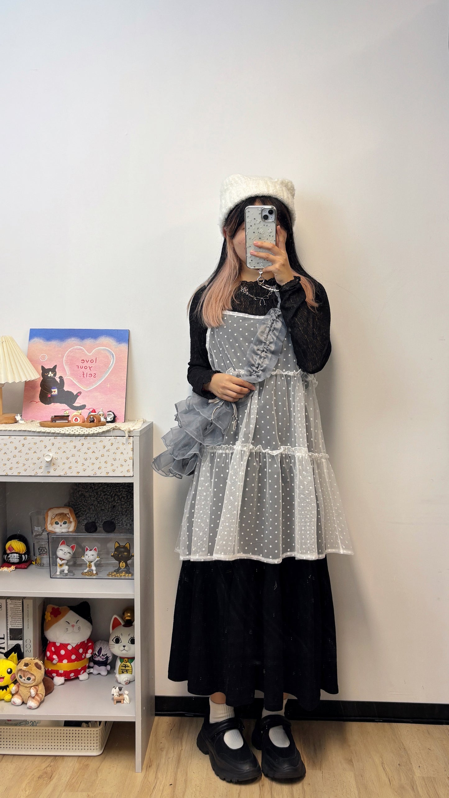 細暗花laceTop T00170