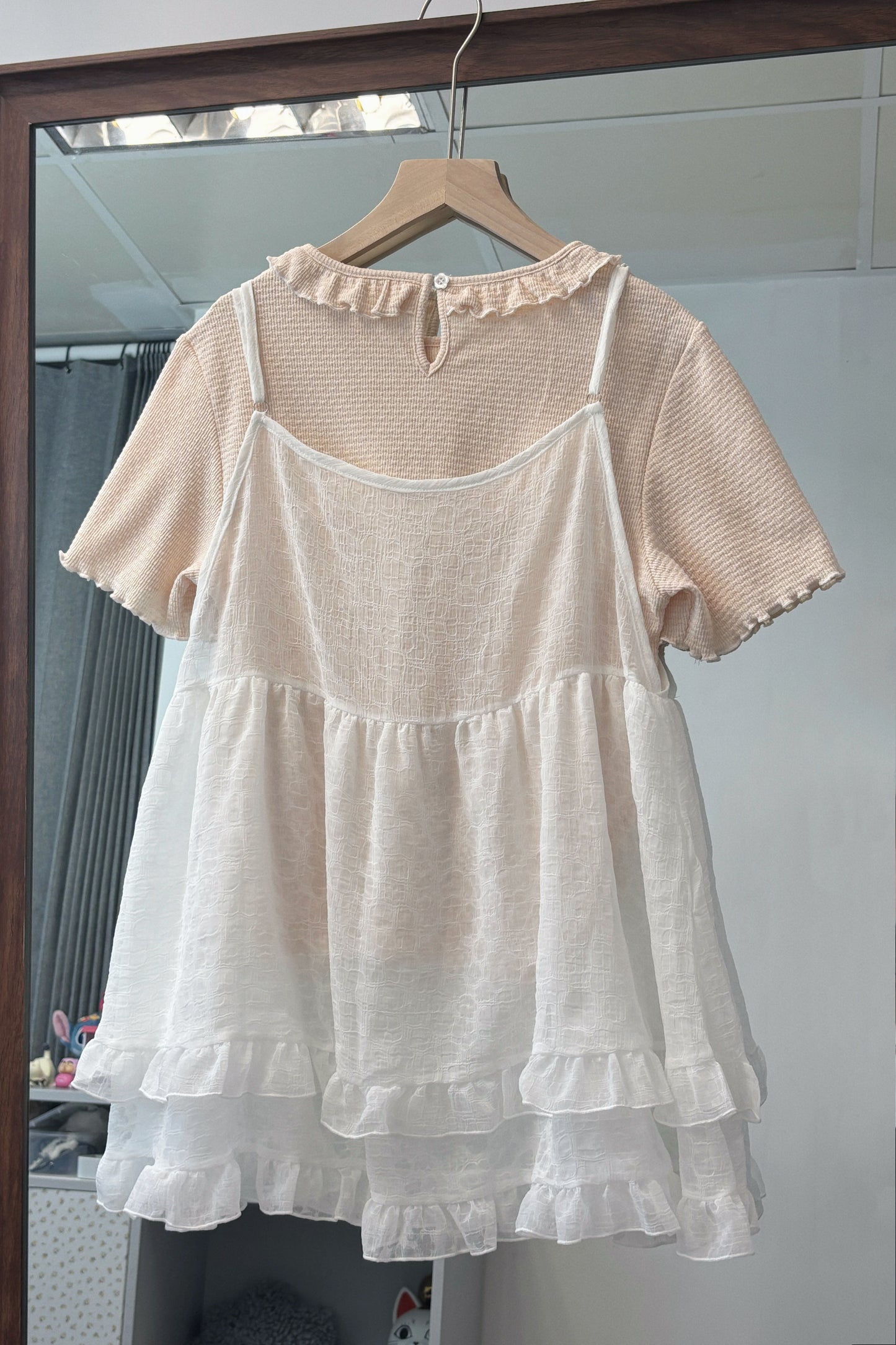 點點棉花邊領短T T00126