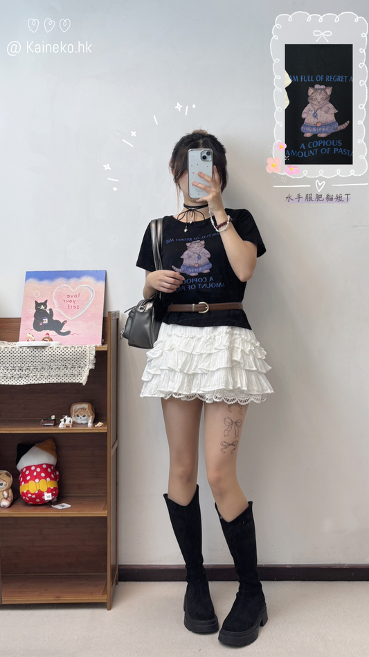 水手服肥貓短T T00089