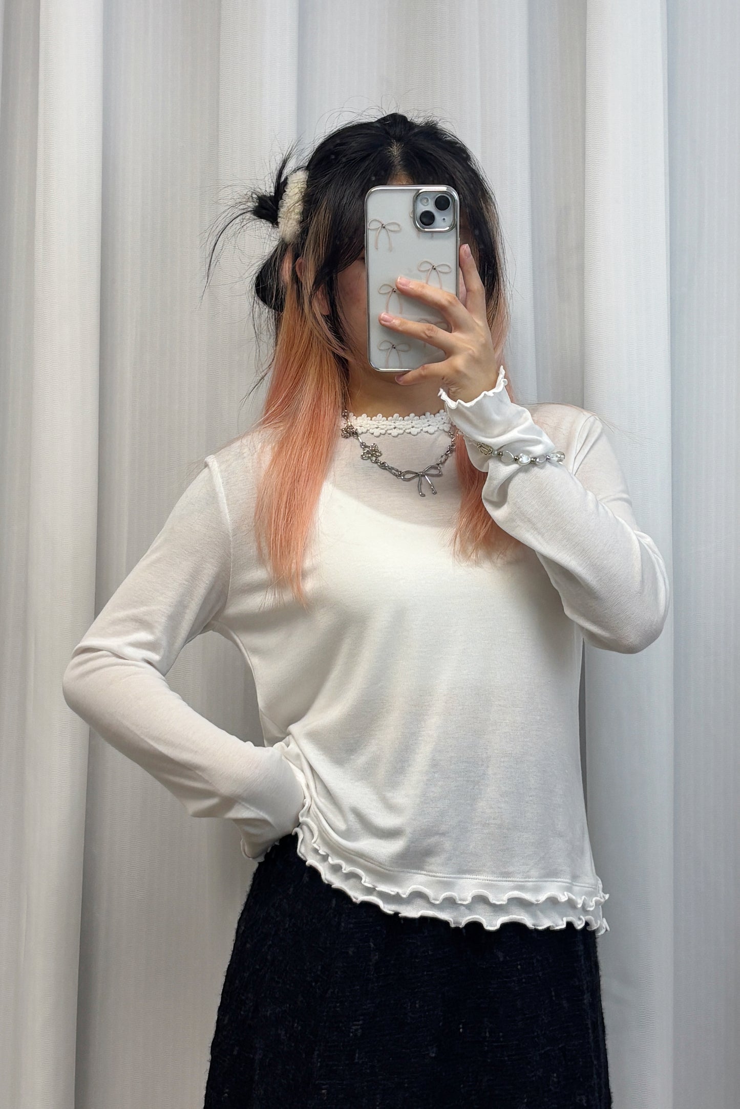 超舒服立體花花領TOP T00210