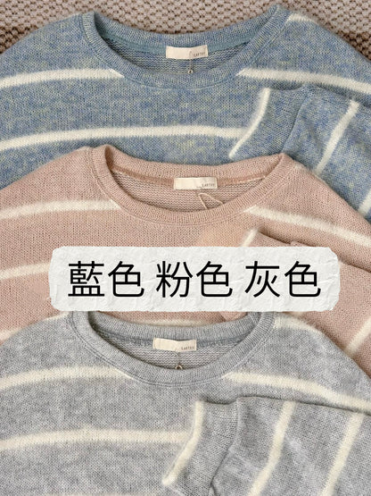 over size間紋針織（薄 輕身 軟）T00171