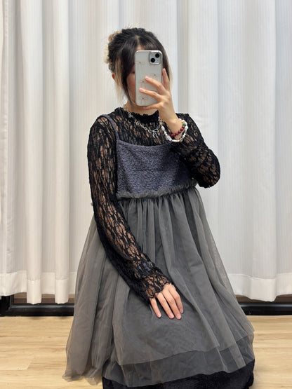 彈性親膚lace top T00209