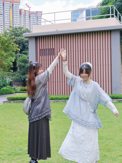霧感薄透Ruffle TOP T00132